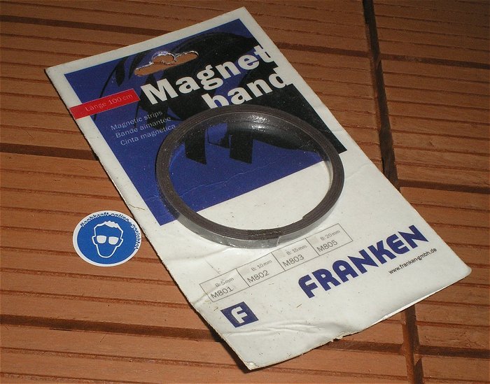 hq Magnetband schwarz 5mm x 1m Franken GmbH M801 10 EAN 4016946052733