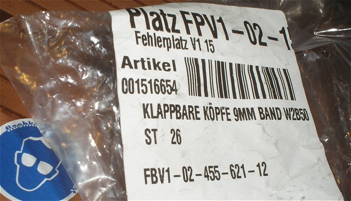 hq3 4x Klemme Kopf klappbar für 9mm Band Norma Normaclamp W2B50 EAN 2050004691504