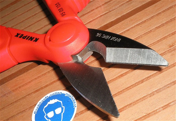 hq1 Kabelschere Elektrikerschere 155mm Knipex 9505155SB EAN 4003773077725