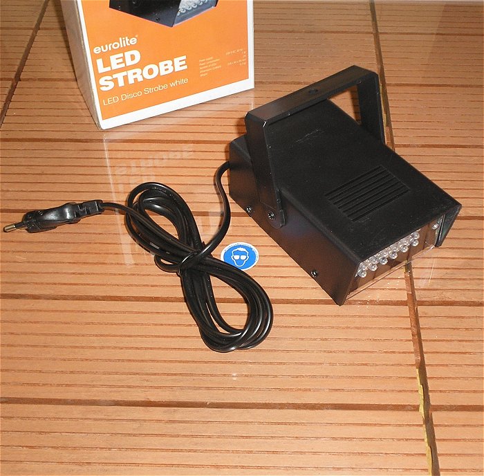 hq LED Disco Strobe 230V Volt AC standalone white Sound Eurolite 52200650 EAN 4026397601961