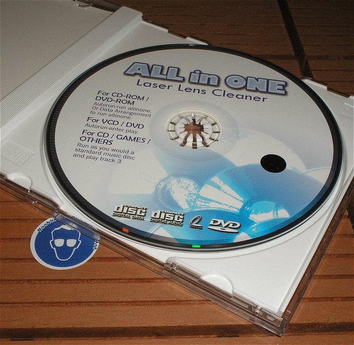 hq Reinigungs-Disk Laser Lens Cleaner für CD DVD Player Laufwerk Dataflash EAN 4019114013529