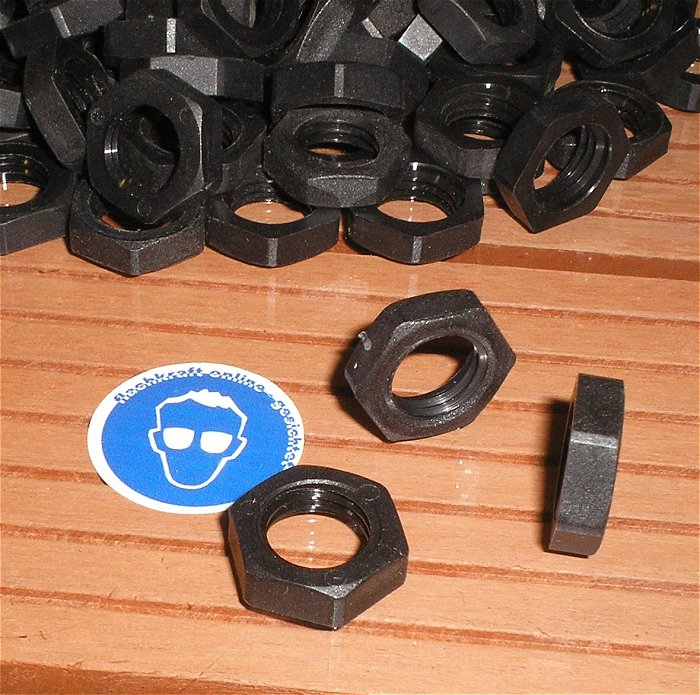hq 10x Mutter M12 Schlüsselweite 17mm Kunststoff schwarz für Kabelverschraubung