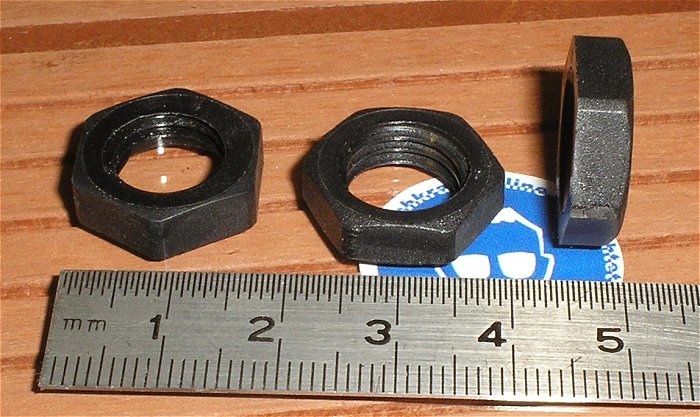 hq1 10x Mutter M12 Schlüsselweite 17mm Kunststoff schwarz für Kabelverschraubung