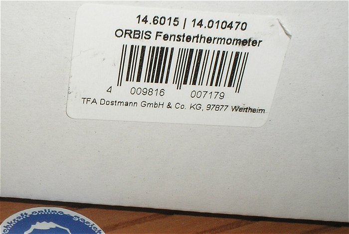 hq5 Thermometer Fensterthermometer TFA Dostmann Orbis 14.6015 EAN 4009816007179