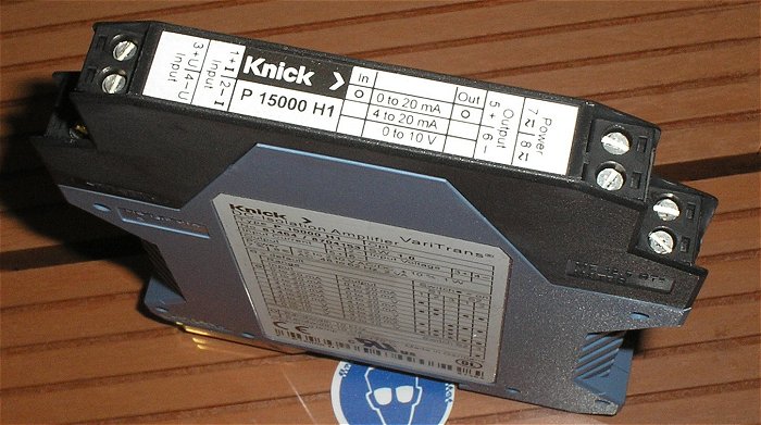 hq1 Trennverstärker 24-230V Volt AC DC 0-20mA 4-20mA 0-10V Knick Varitrans P15000 H1