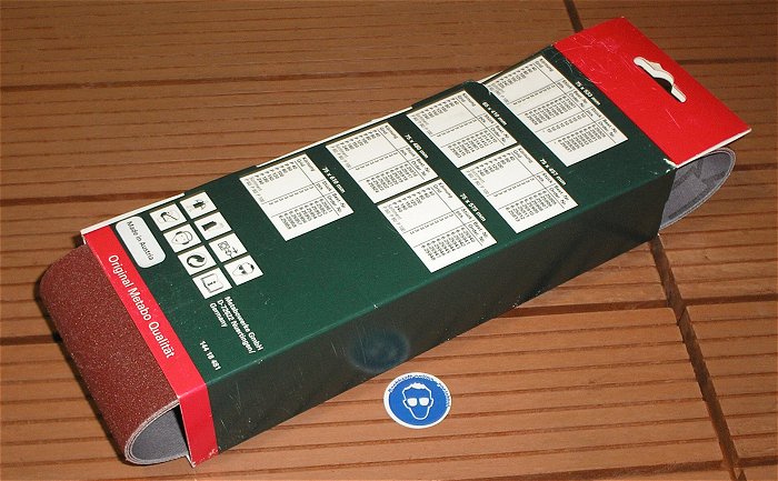 hq1 3x Gewebe Schleifband 75 x 575 mm P80 Metabo 625942 EAN 4007430160577