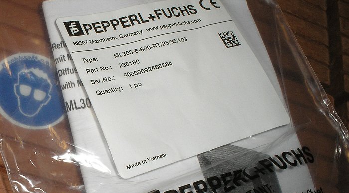 hq4 2x Reflexionslichttaster 24V Volt DC Pepperl & Fuchs ML300-8-600-RT 25 98 103 238180