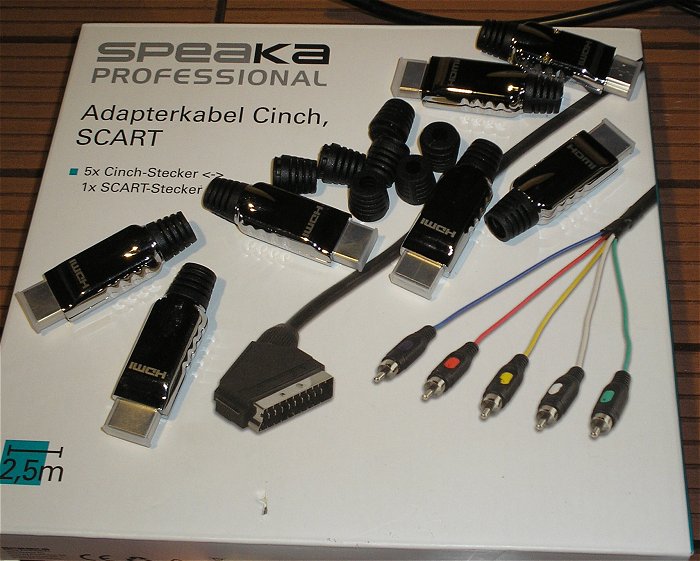 hq2 Scart Adapter Kabel DVI Klinke Cinch Leitung KFZ ISO HDMI Stecker Steckverbinder
