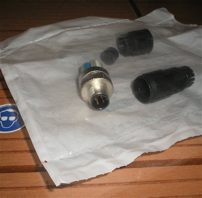 hq Stecker M12 4 polig male Phoenix Contact SACC-M12MS-4PL M 1424657 EAN 4055626375847