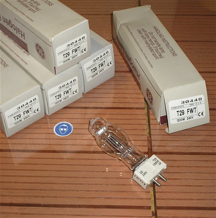 hq Leuchtmittel 240V Volt 1200W Halogen GX 9.5 GE General Electric T29 FWT 30448