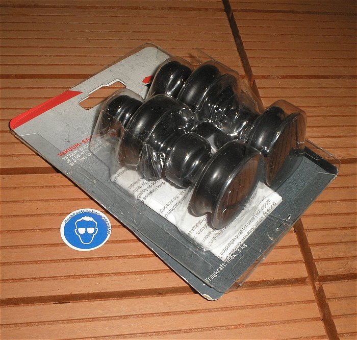 hq 4x Vakuum Saugheber 40mm Gummi Tragkraft 3kg max Toolcraft 484893 EAN 4016138791747