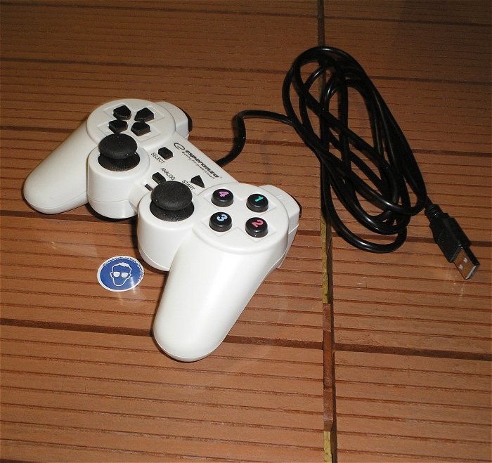 hq Gamepad Controller USB weiß ohne Treiber CD Esperanza Warrior EAN 5901299946954