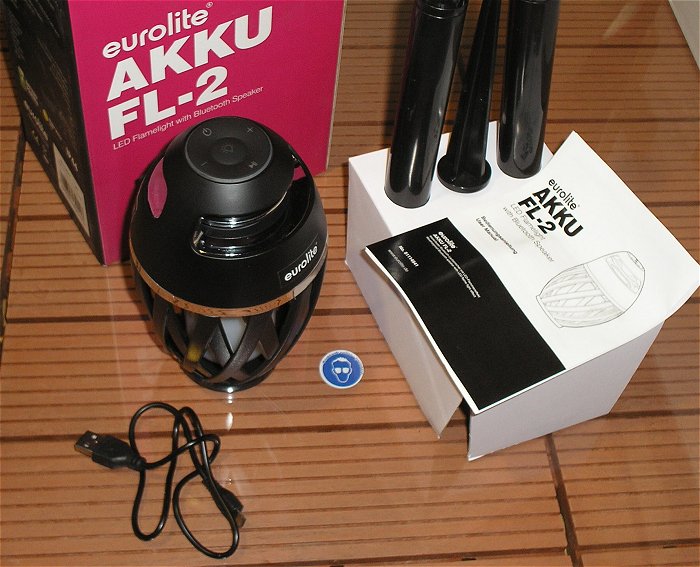 hq1 LED Fackel Flammeneffekt Flamelight USB BT Speaker Eurolite FL-2 EAN 4026397640113