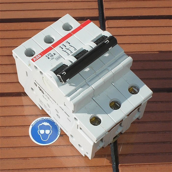 hq Leitungsschutzschalter LS Automat Sicherung K10 A Ampere 3polig ABB S273