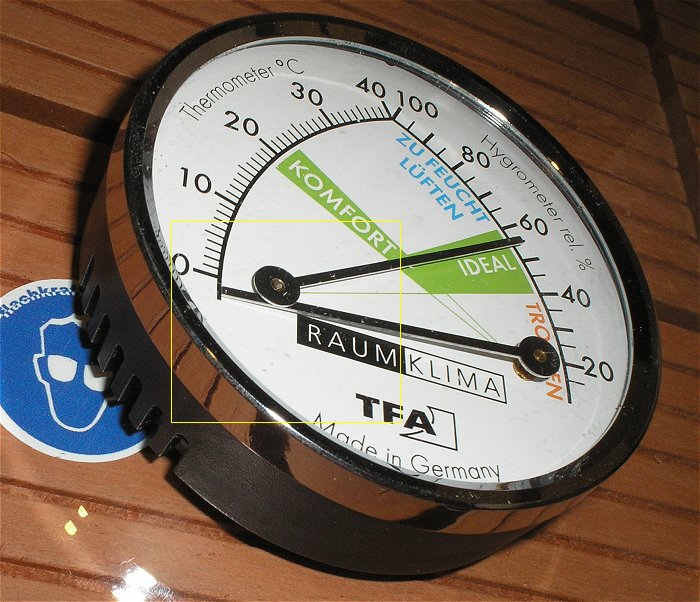 hq1 2 Stück Raumklima Anzeige analog Thermometer Hygrometer TFA Dostmann 45.2024