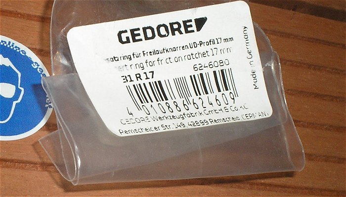 hq1 Ersatzring für Freilaufknarren UD Profil 17mm Gedore 31R17 EAN 4010886624609