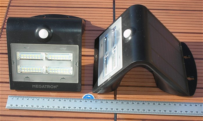 hq8 3 Stück Solarlampe LED Wandleuchte Solarzelle für Li-Ion Akku 18650 u.a. Diodor