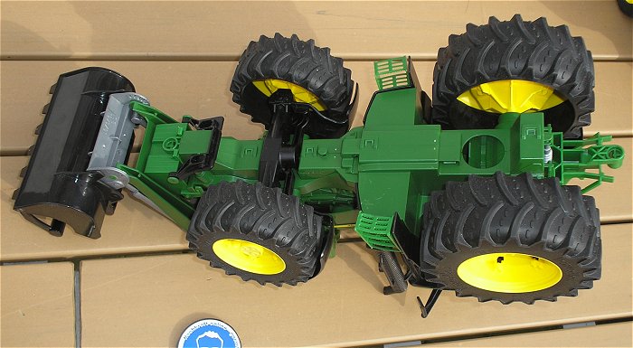 hq3 Traktor Trecker mit Schaufel Holzanhänger Baumstämme Bruder John Deere 7930