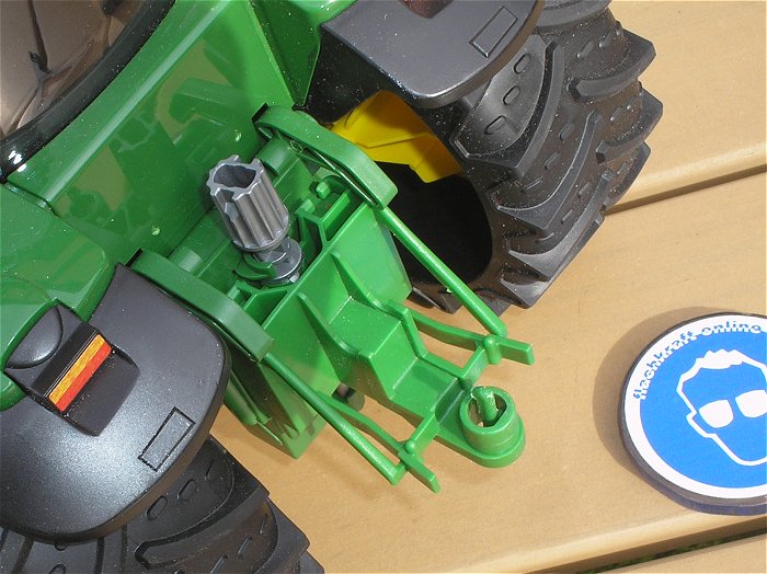 hq6 Traktor Trecker mit Schaufel Holzanhänger Baumstämme Bruder John Deere 7930