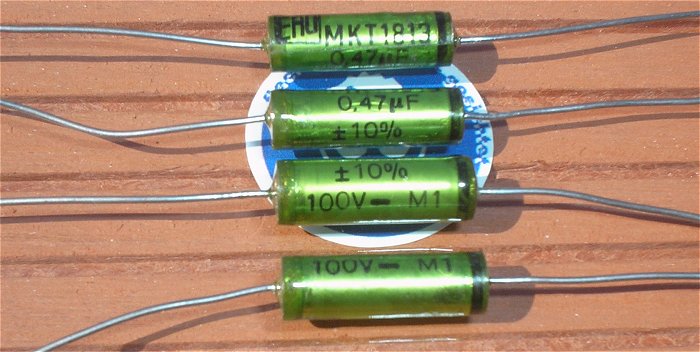 hq2 2x Kondensator 0,47µF mu mikro 470nF nano Farad radial 10% 100V Volt ERO MKT 1813