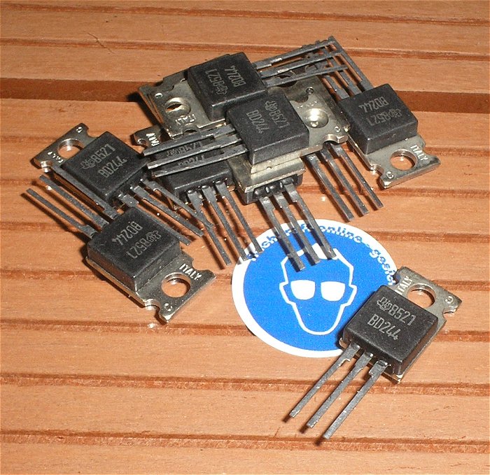 hq 2x Transistor PNP 45V 6,0A 65W TO-220 Texas Instruments B521 BD244