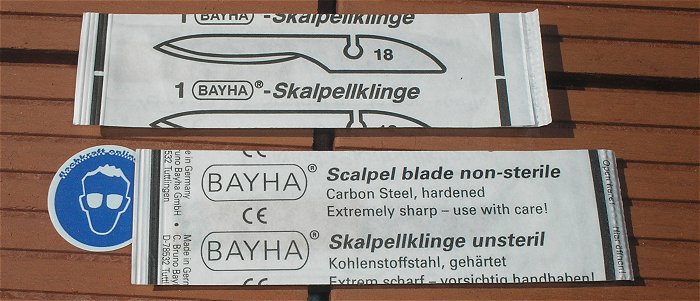 hq1 7x Klinge Nummer Nr 18 für Skalpell Skalpel Scalpel Skalpellklinge Bayha