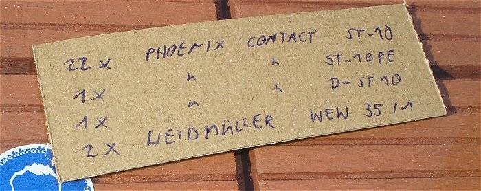 hq6 22x Klemme Reihenklemme 10mm² grau Phoenix Contact ST10 1x PE 2x WEW 35 1