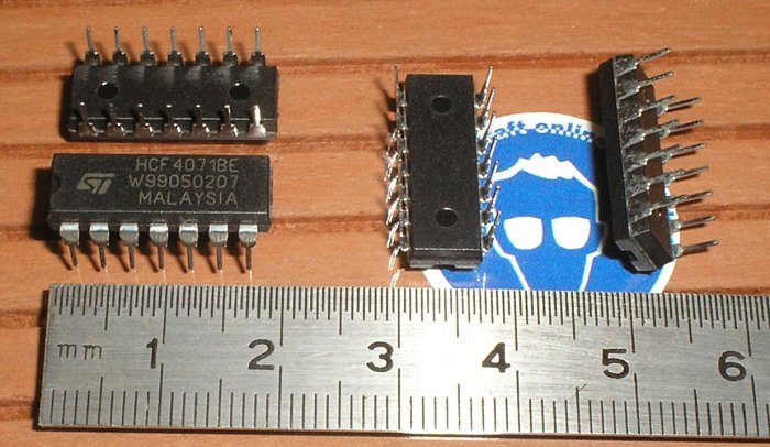hq1 2x IC Vierfach OR Gate Oder Gatter DIP 14 STMicroelectronics HCF4071BE W99050207