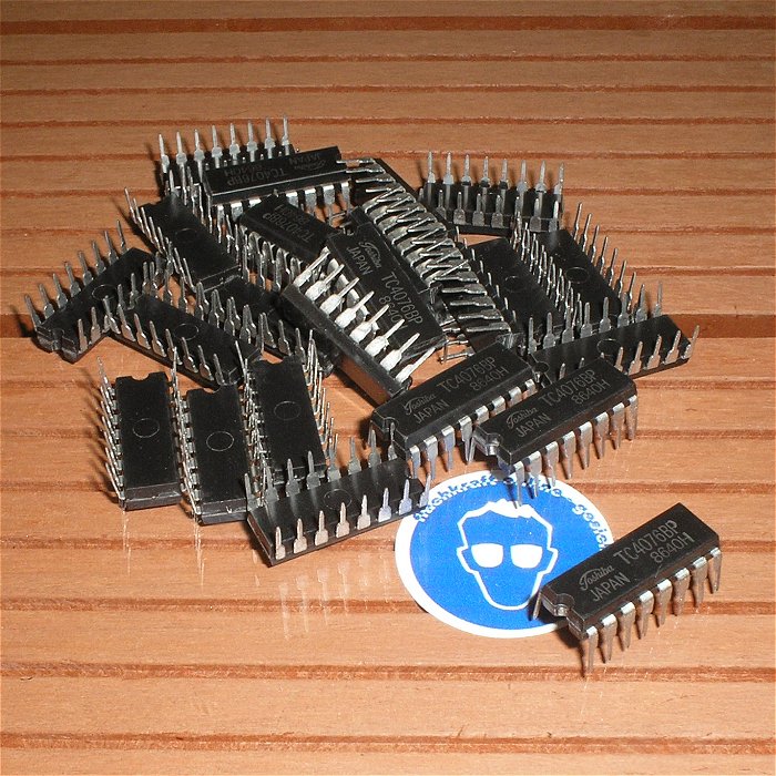 hq 2x IC 4-Bit D-Type Register D-FlipFlop CMOS DIP 16 Toshiba TC4076BP 8640H