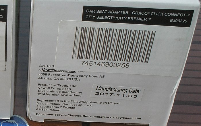 hq2 Autositz-Adapter Graco Click Connect City Select Premier Babyjogger 745146903258