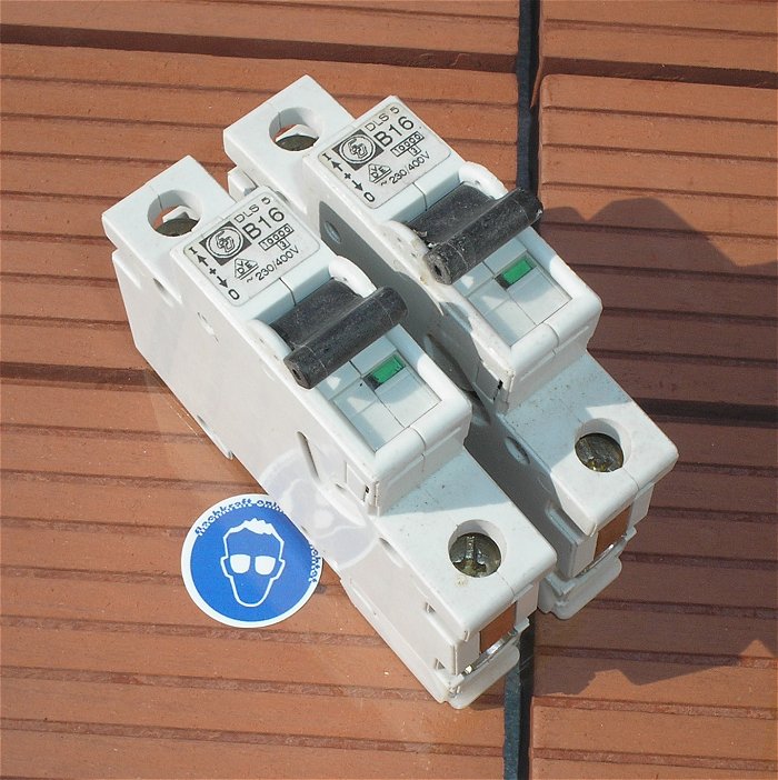 hq 2x Leitungsschutzschalter LS Automat Sicherung B16 A Ampere F&G DLS 5