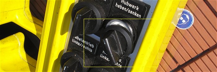 hq7 Bediengehäuse gelb Rose mit Taster Knebel Schließer Siemens 3SB3400-0B 0D