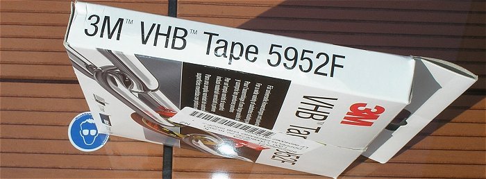 hq2 doppelseitiges Hochleistungsklebeband 19mm x 3m 3M VHB Tape 5952F EAN 4046719813292
