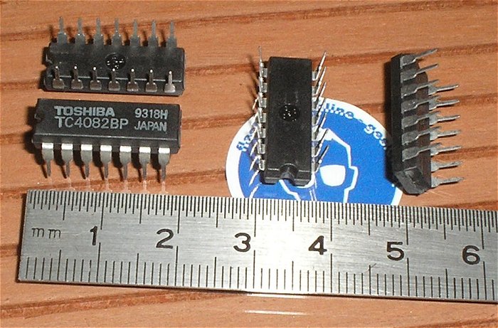 hq1 2x IC Vierfach And Gate 4fach Und Gatter CMOS DIP14 Toshiba TC4082BP Japan 9318H