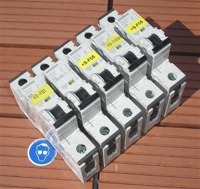 hq 5x Leitungsschutzschalter LS Automat Sicherung C8 A Ampere Siemens EAN 4001869181363