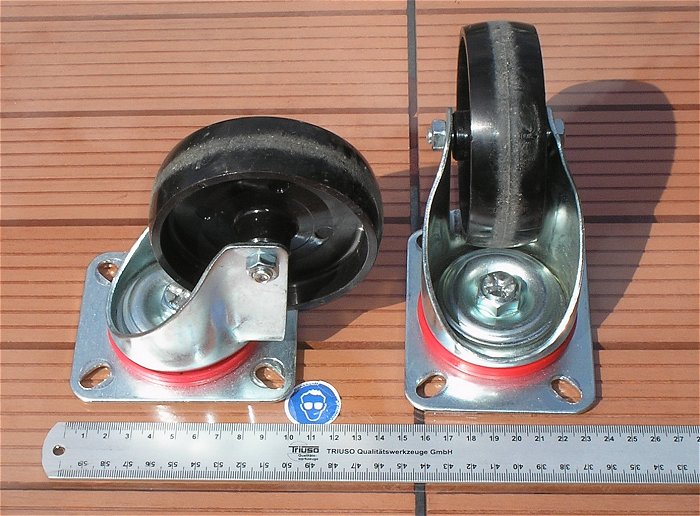 hq2 4x Lenkrolle Lenkrollen Transportrolle Rad Rolle Rollen ca 100mm x 30 mm 10 cm