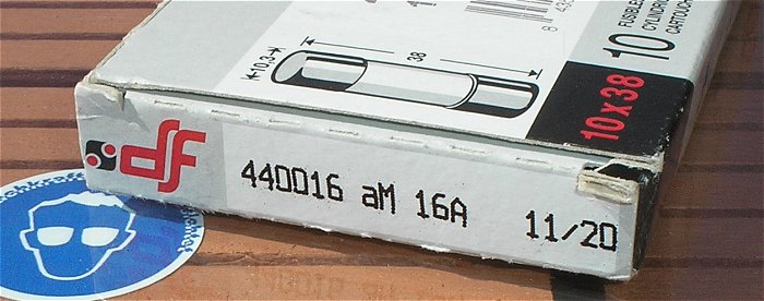 hq2 10x Sicherung 10 x 38mm 16A Ampere df Electric 440016 aM 16A EAN 8435070967922