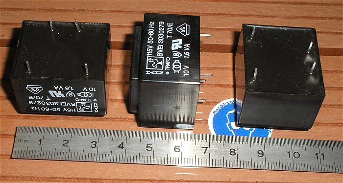 hq2 5x Trafo Printtrafo Transformator 115V Volt AC auf 19V 1,5VA Hahn BVEI 3030279