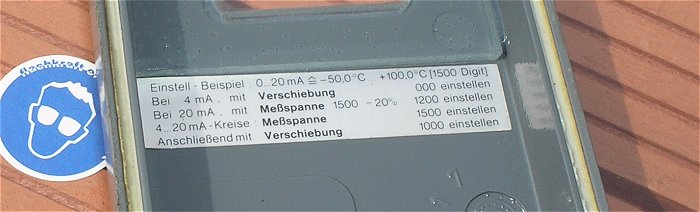 hq5 Prozess Anzeiger 0,3-20mA LCD Digital Process Indicator Loop Powered Knick 803R 