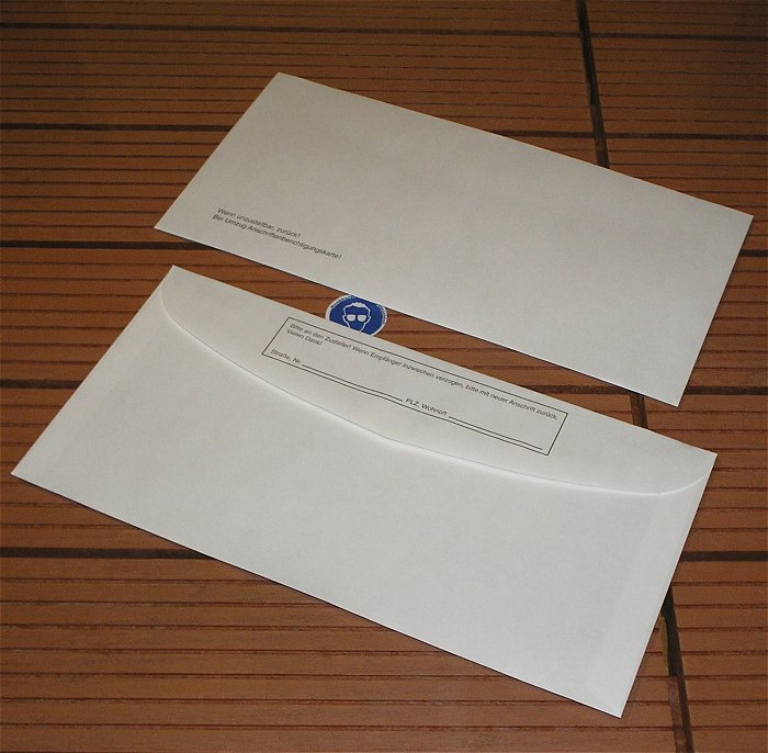 hq ca 50 Stück Briefumschlag Briefumschläge DIN lang ohne Fenster weiß nassklebend 