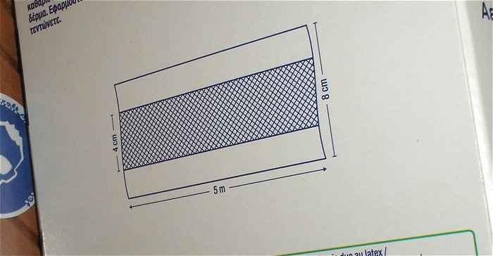 hq3 1 Meter Streifen - Pflaster 8cm atmungsaktiv Hansaplast Classic  EAN 4005800183843