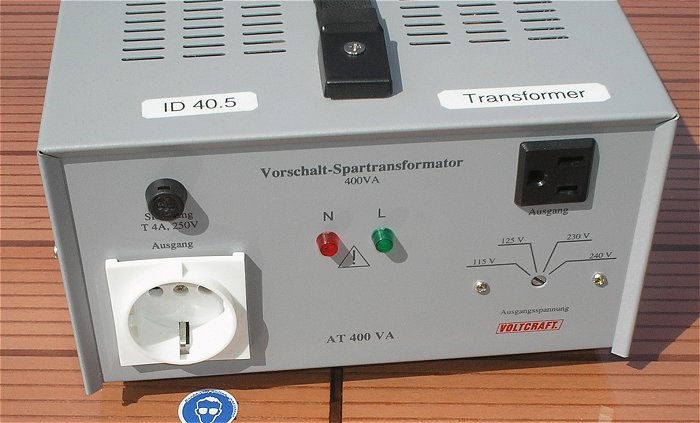 hq1 Spartrafo Spartransformator Konverter 115V 230V Volt AC Voltcraft AT-400VA W Watt 