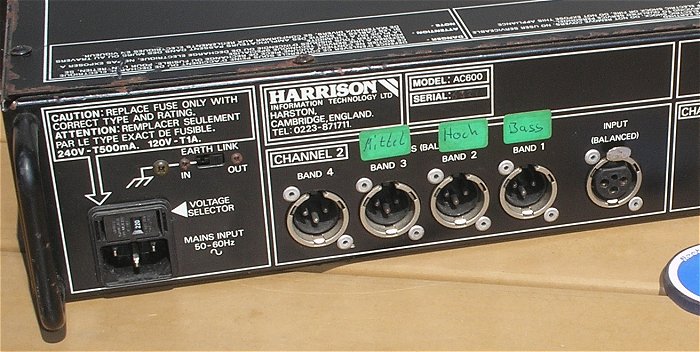 hq5 Frequenzweiche Stereo 4 Kanal State variable active Crossover Harrison AC600 