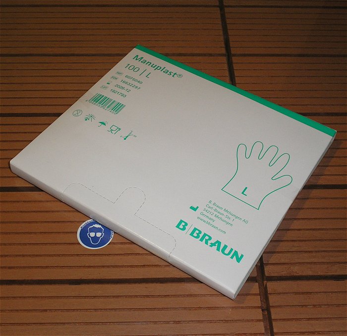 hq 100 Stück Einmal Handschuhe PE Gr.L Braun Manuplast 166322297 6075040  EAN 4046955627400