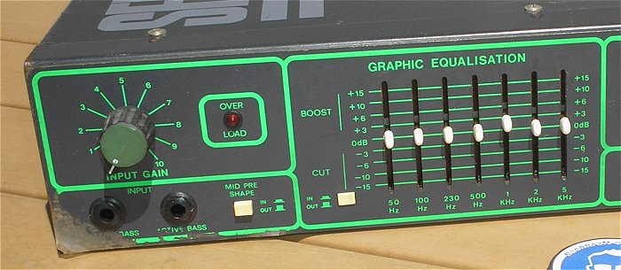 hq2 Bass Verstärker Endstufe Graphic Preamplifier Equalizer Trace Elliot Series 6 AH 100 