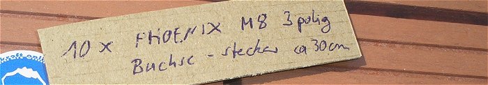 hq6 Kabel M8 3polig Phoenix Contact AC-3P-M 8MR 0,3-PUR M 8FR 1682061 EAN 4017918158729