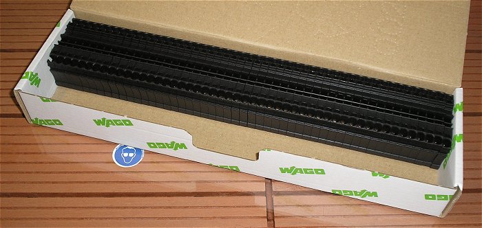 hq2 50x Klemme Reihenklemme 4mm² schwarz Wago 2004-1205 EAN 4045454537449