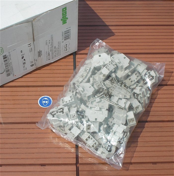 hq 50x Klemme Reihenklemmen 4-Leiter 4mm² Wago 262-280 51139597 EAN 4044918639132