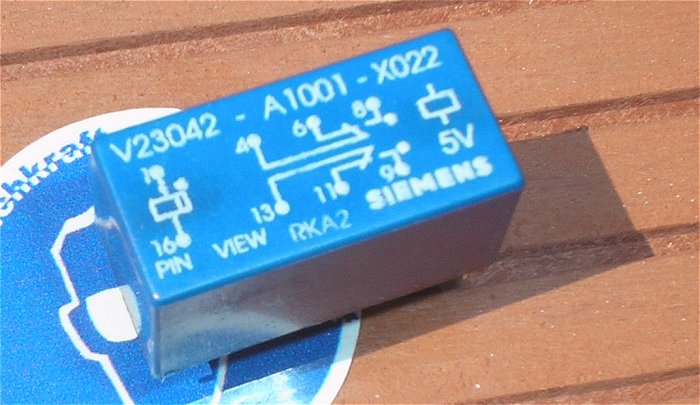 hq1 4x Relais Printrelais 5V Volt DC 2xUM Wechsler Siemens V23042-A1001-X022