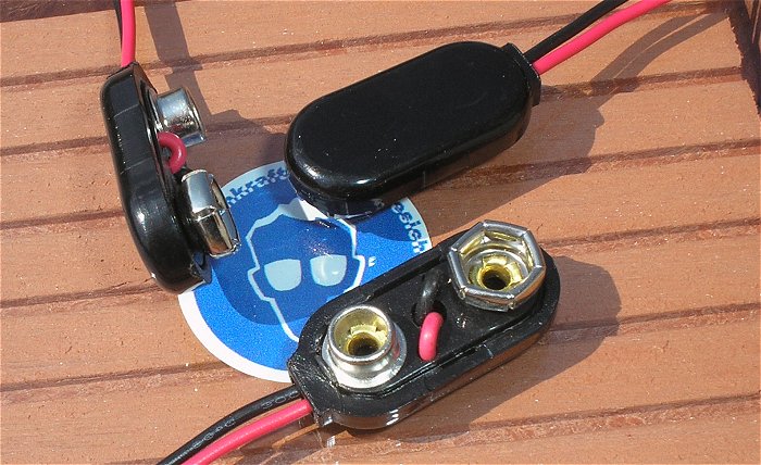 hq1 10x Batterie-Clip Anschlußkabel Druckknopf für 9V Block oder Batteriehalter